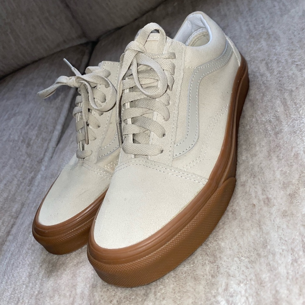 Cream and Tan Vans